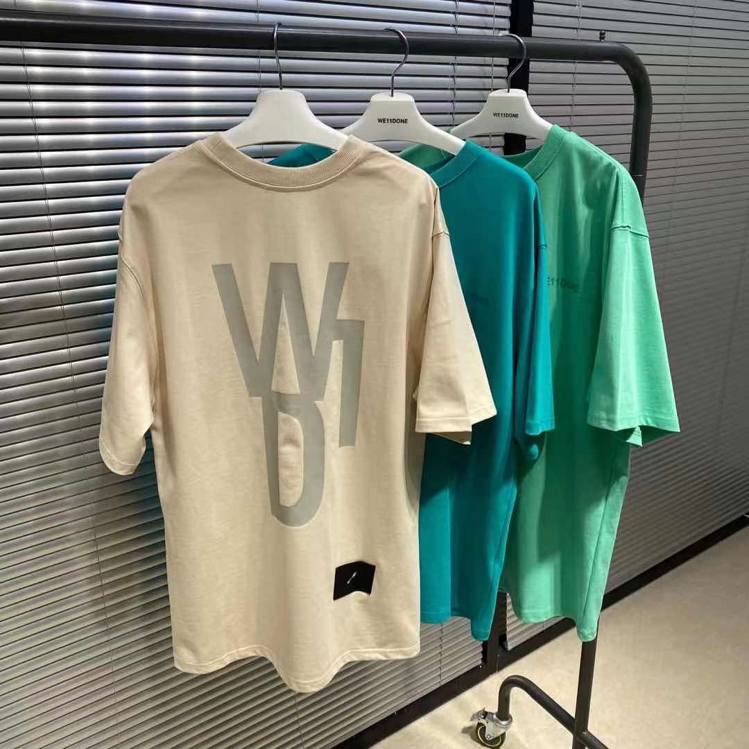 上海限定welldone短袖t恤后背字母印花夏季新款宽松男女同款潮牌