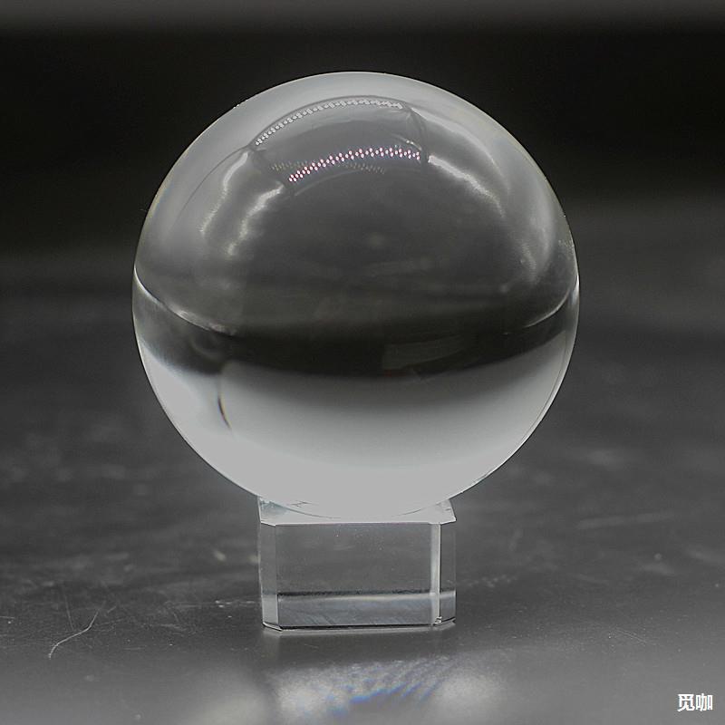 k9透明水晶球光球摆件魔术拍摄道具摄影玻璃球打孔灯饰实心球