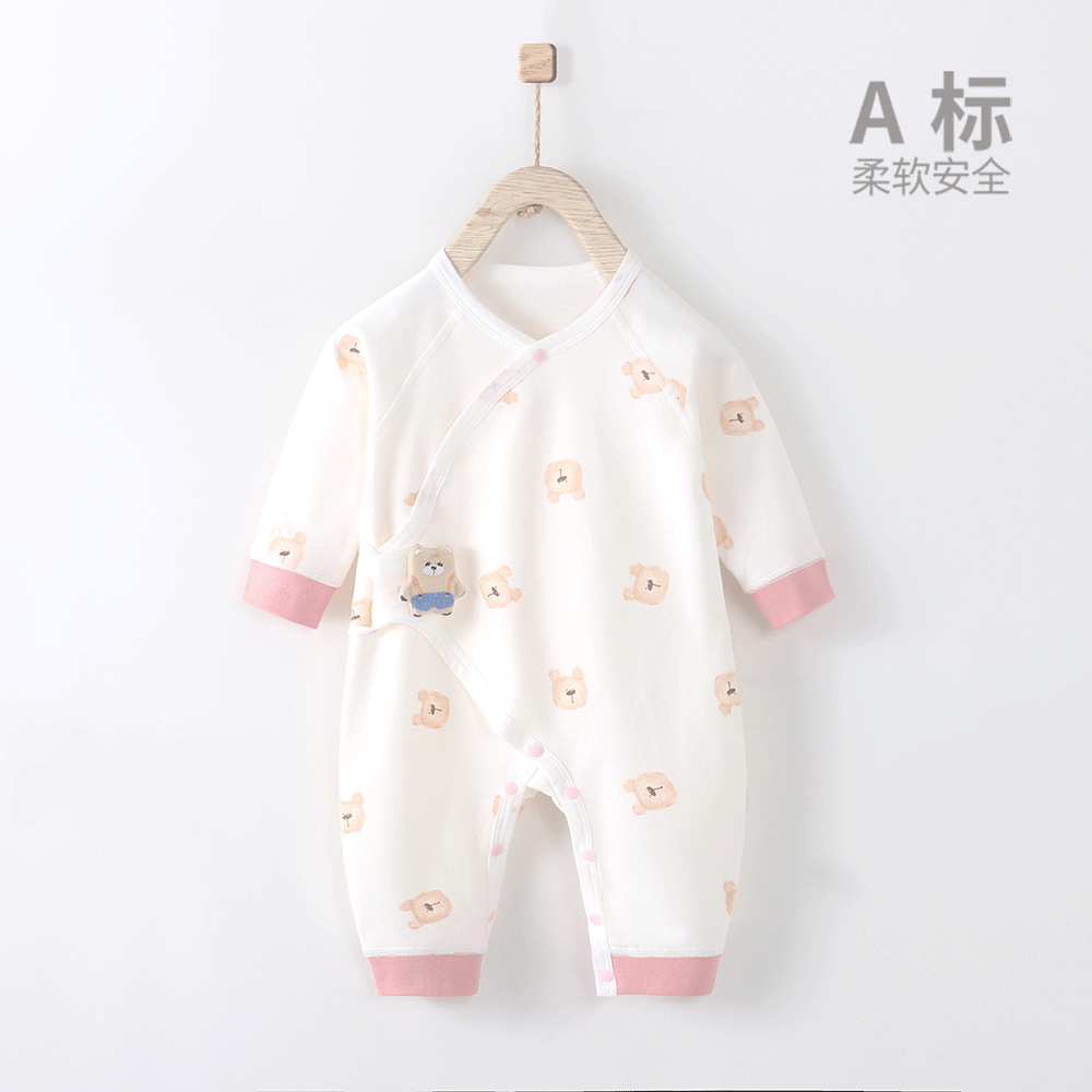 Newborn Baby Rompers Pure Cotton Gown Spring and Autumn Rabbit Year Bunny Boneless Newborn Baby Jumpsuit Baby Clothes