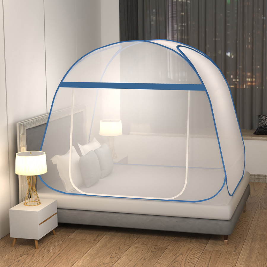 蒙古包蚊帐免安装帐篷蚊帐1.8m床家用1.5m折叠式学生宿舍1.