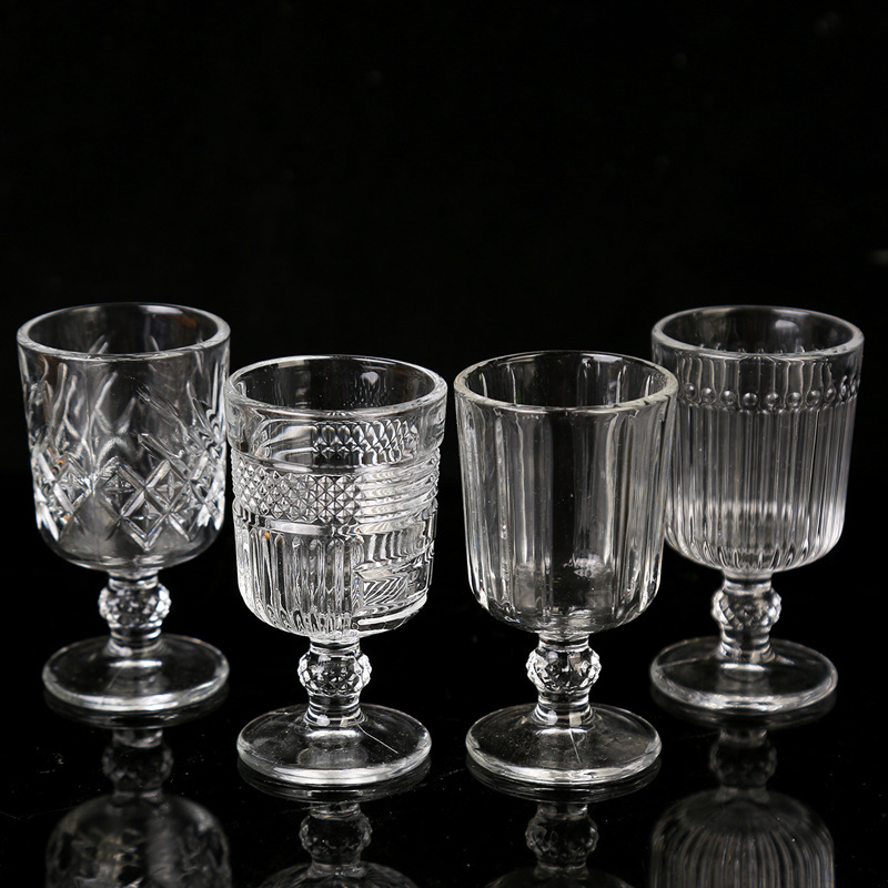 SOURCE Factory Wholesale Creative Goblets Wine Glass Household Glass Crystal Cocktail Glass White
