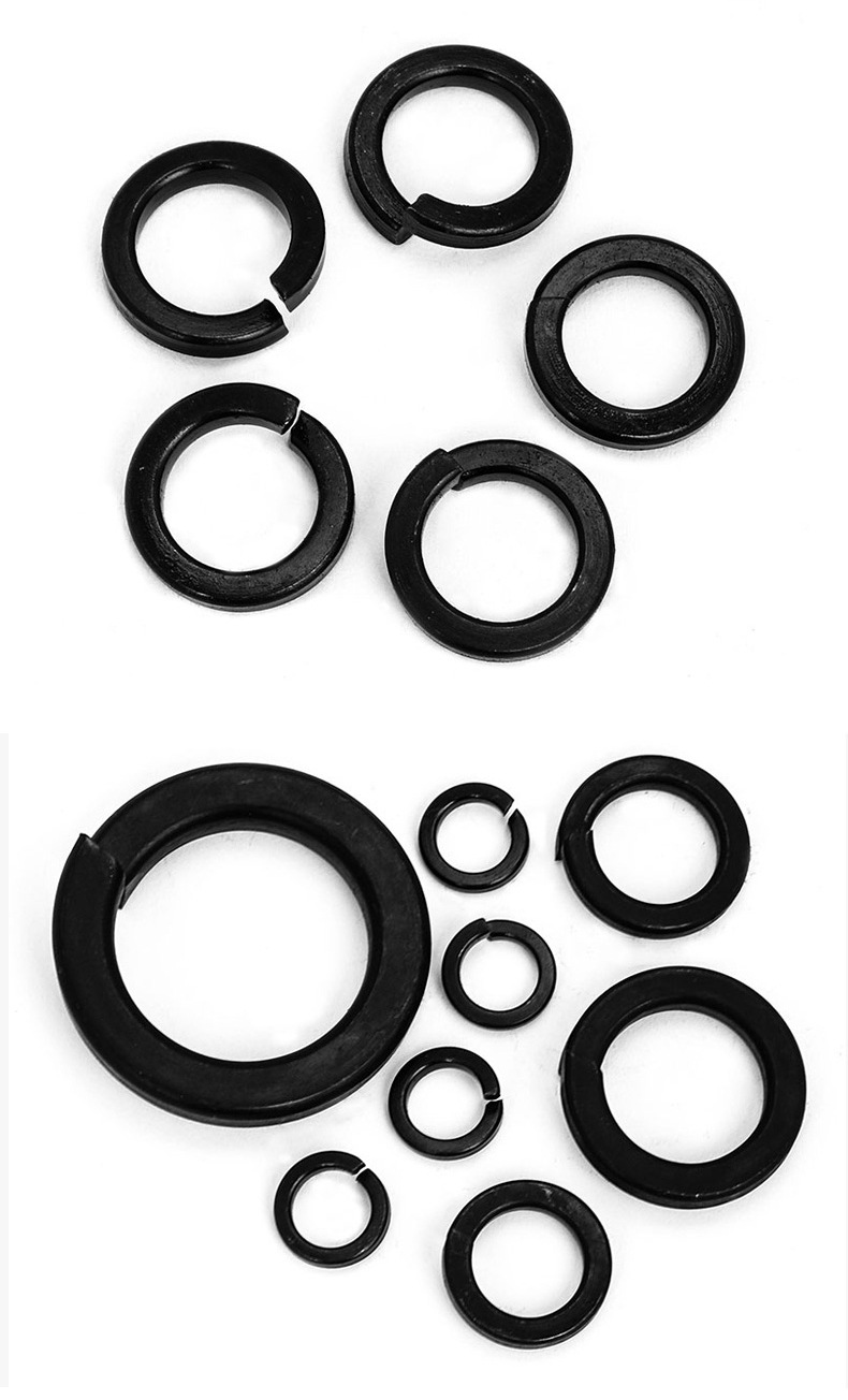 高强度弹簧垫片氧化发黑gb93高强度弹垫防滑垫华司垫圈m3m4m5-m48