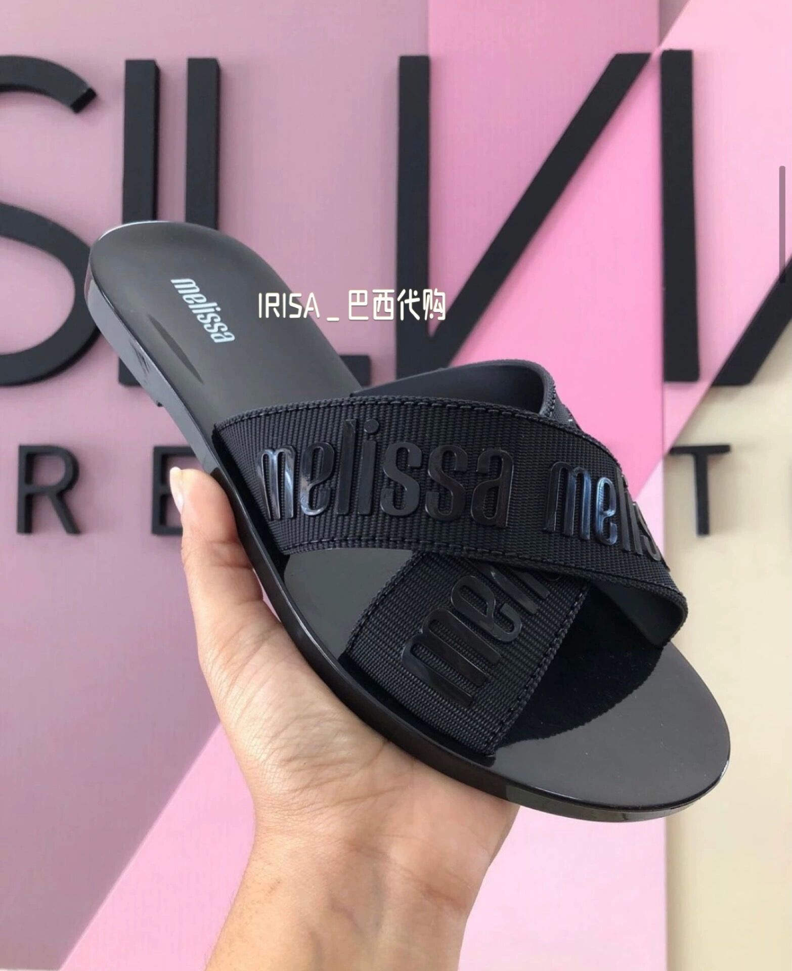 2024 New Summer Melisa Cross Slippers Flat Heel Fashion Leisure Sandals Outerwear Gel Shoes