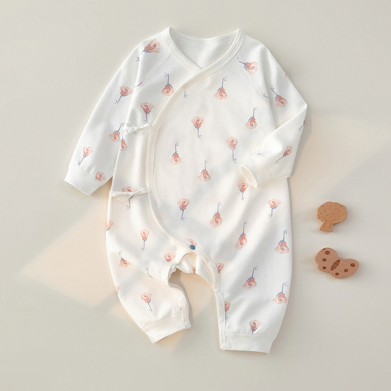 Newborn Clothes Spring and Autumn Boneless Baby Jumpsuit Cotton Romper Long-Sleeved Homewear Baby Clothes