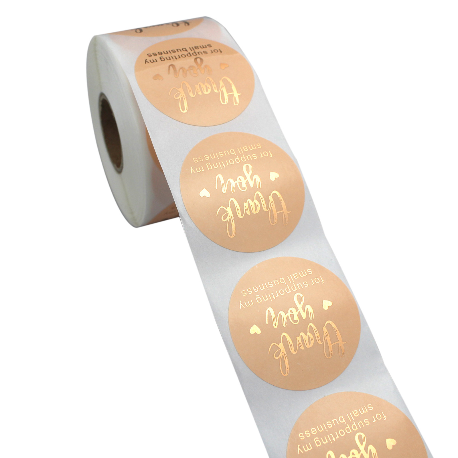 定做500/卷烫金感谢贴纸烘焙装饰标签封口贴礼品盒包装装饰贴纸