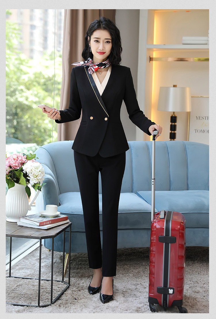 珠宝金店销售营业员工作服女夏季老庙周大生中国黄金职业西装工装