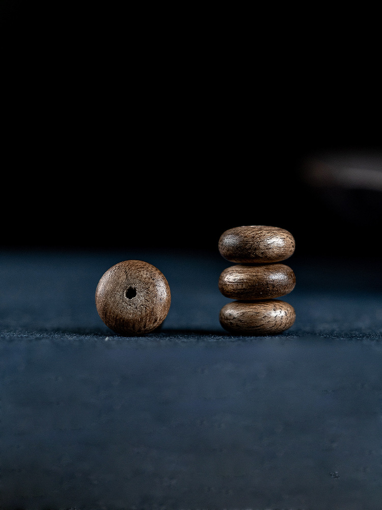 天然柬埔寨沉香散珠文玩老料沉香木隔片单颗珠子108佛珠配饰隔珠