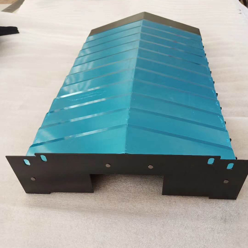 定制不锈钢风琴防护罩机床钢制护板直线导轨机械伸缩式