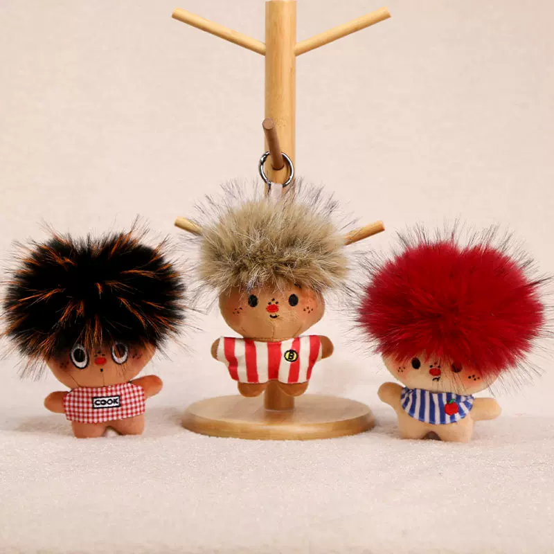 烤焦炸毛娃娃仔炸毛啦中二炸毛仔毛绒公仔搞怪丑萌玩偶包包挂件