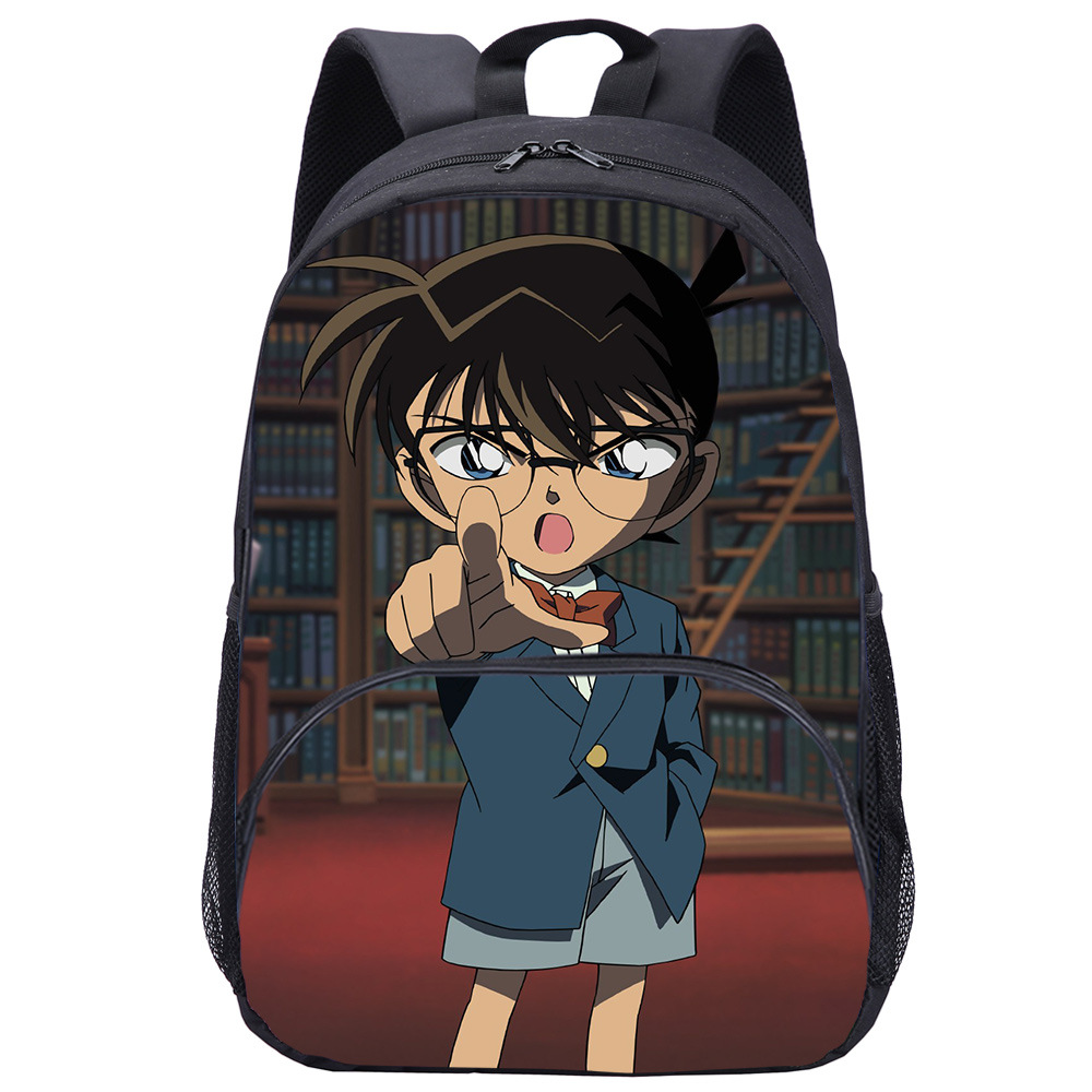 跨境货源一件代发名侦探柯南小学生书包 17寸大容量男孩女孩书包