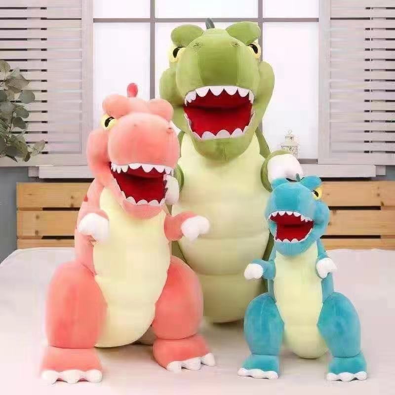 Green Tyrannosaurus Doll Plush Toys Doll Bed Sleeping Soft Pillow Children Birthday Gift for Girls