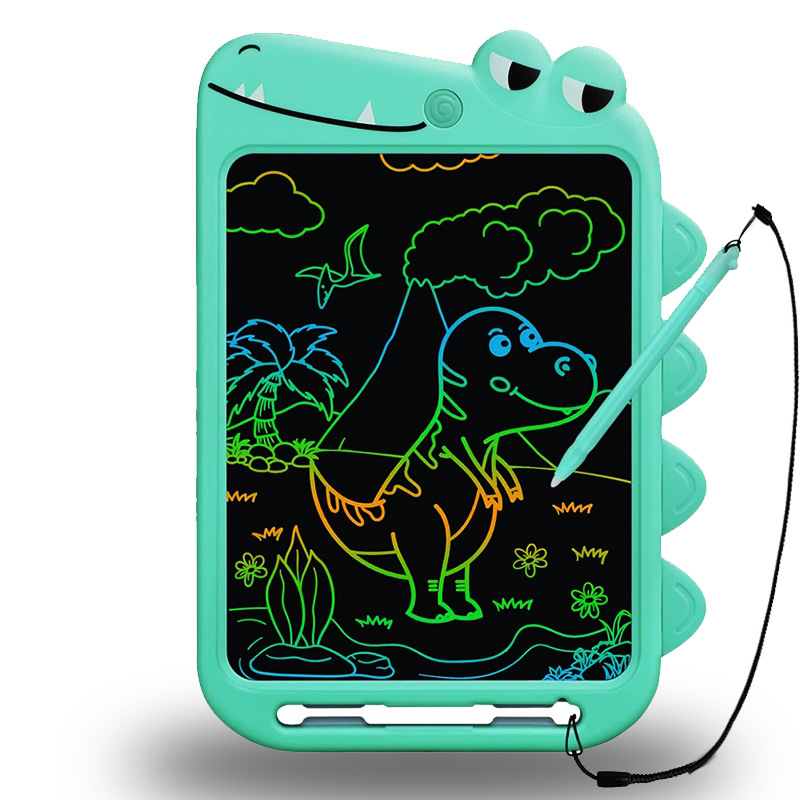 10-Inch Children's LCD Cartoon Unicorn Dinosaur Crocodile Writing Board Graffiti Drawing Board Electronic Writing Pad