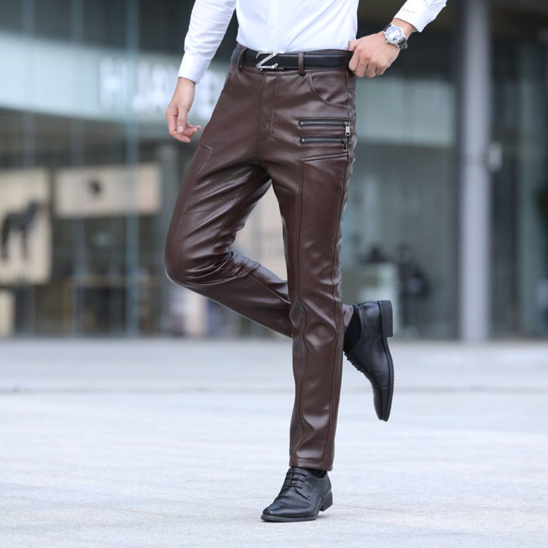 77成交0件皮裤男士牛皮冬季加绒加厚宽松摩托车中老年纯皮裤男士皮裤
