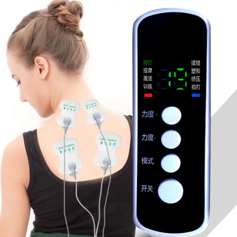 家用多功能小型颈椎按摩仪理疗仪 充电款迷你颈部脉冲全身按摩器