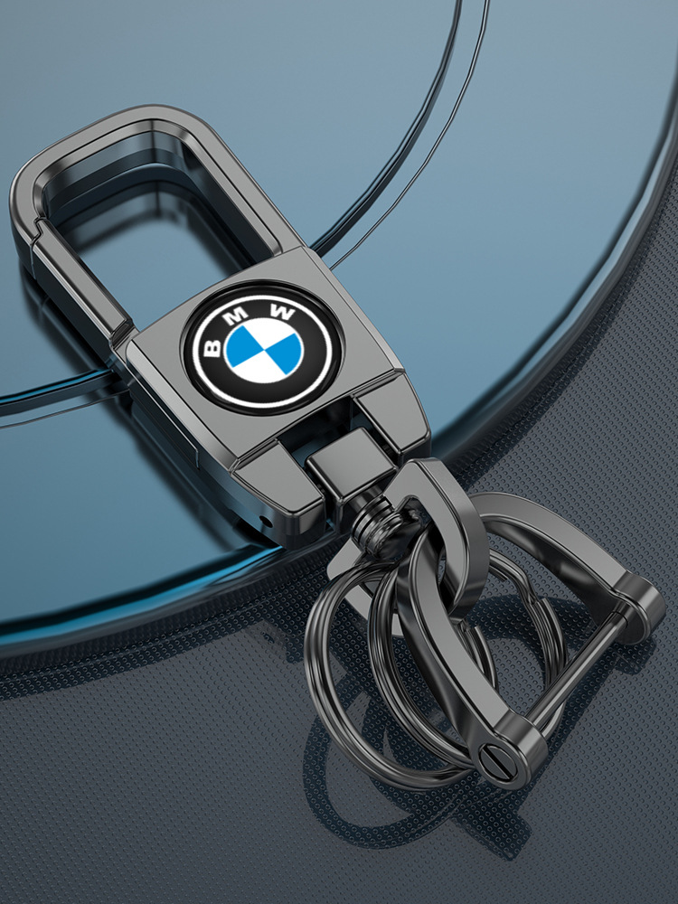 汽车钥匙扣高档批发大众丰田宝马锁匙扣专用钥匙链枪黑色金属礼品