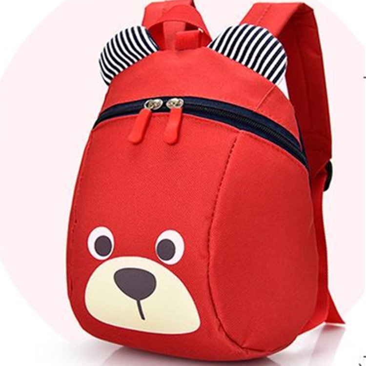 Cute Children's Backpack Cartoon Anti-Lost Backpack Boys and Girls Schoolbag Outdoor Bear Schoolbag Nylon Bag