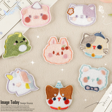 励新原创绣花标可爱卡通动物补丁贴服装辅料diy刺绣贴自粘贴布贴