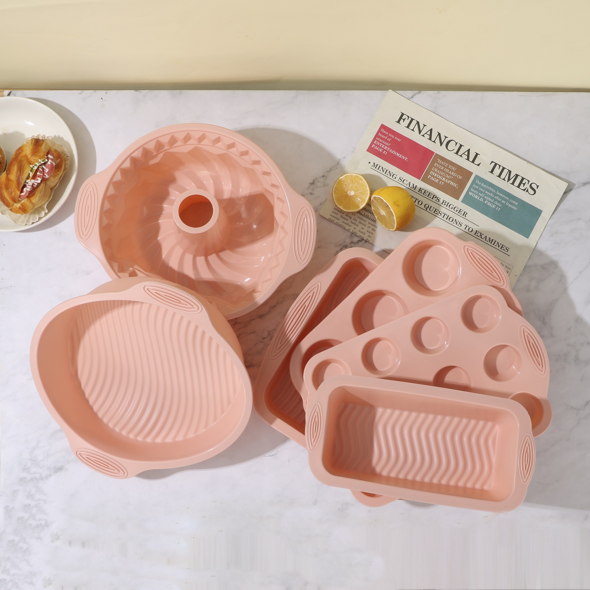 wholesale cake molded silicone baking tool suit kitchen household bread mold non-stick cake baking baking tray