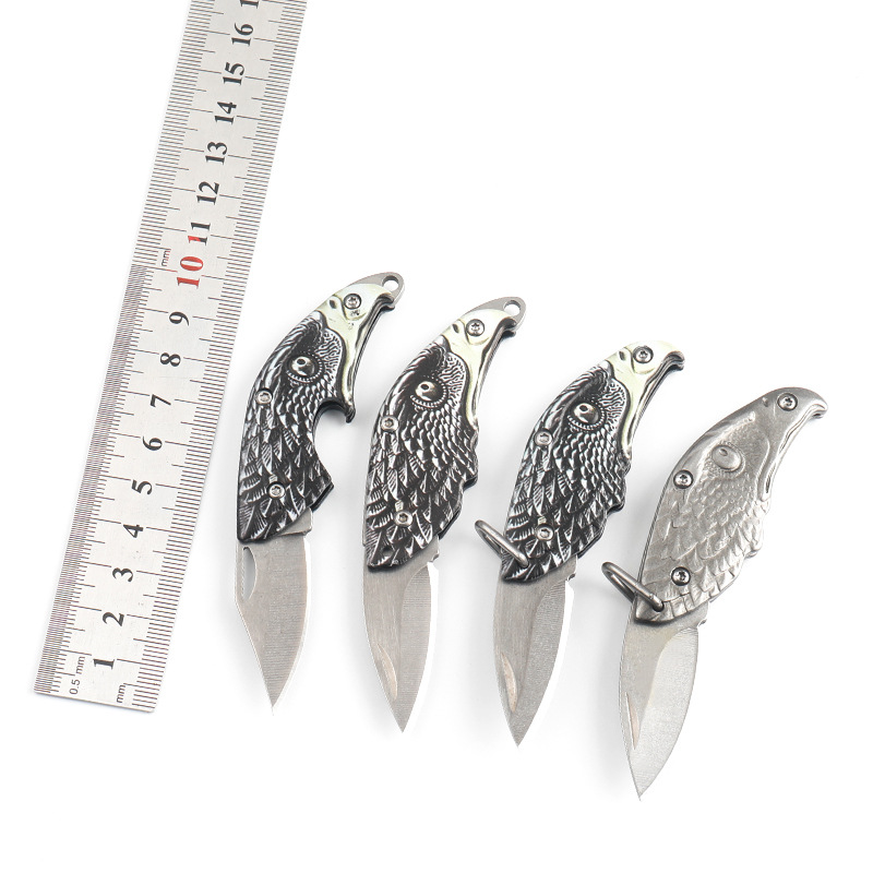 鹰刀创意迷你折刀全钢折桑小刀鹰头刀鹰头饰品小刀户外edc钥匙刀