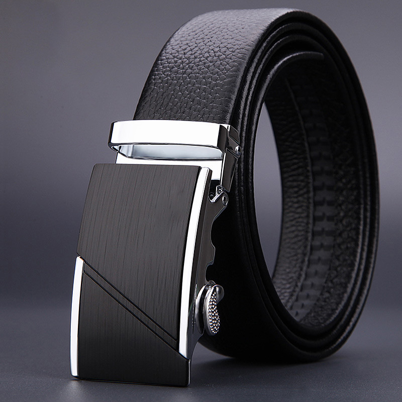厂家定做男士二层皮带 青中年男皮带自动扣商务牛皮腰带 定制logo