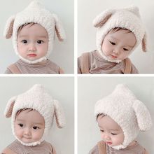 婴儿帽子可爱宝宝萌秋冬季男童小孩狗狗0-1-2-3岁代发厂家