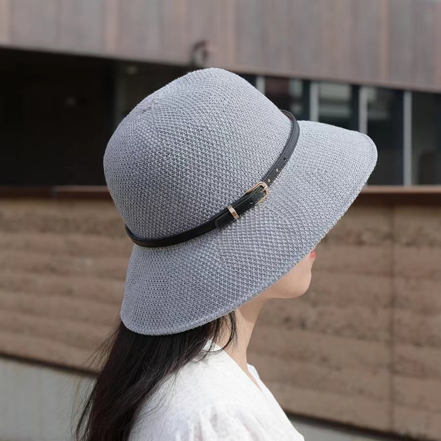 New Hat Female Summer Fisherman Hat Bucket Hat Fashion Sun Protection Sun Hat All-Matching Western Style Folding Top Hat Wholesale