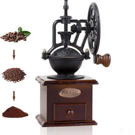 复古咖啡研磨机 手摇咖啡豆磨豆机摩天轮 便携式手动咖啡机磨粉机