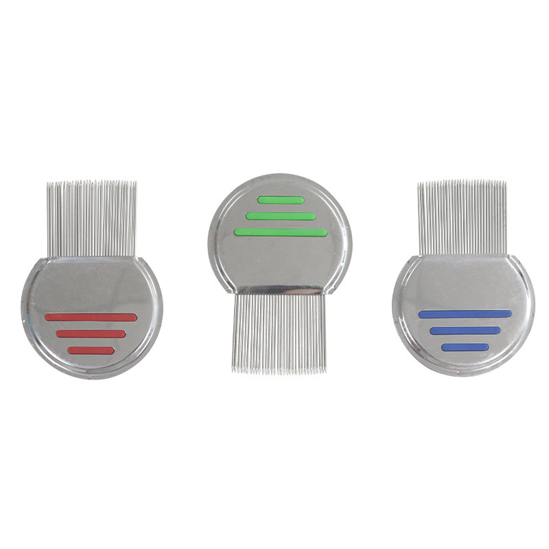 宠物梳头虱去跳蚤猫狗开结梳不锈钢螺纹针梳脱毛梳超密细齿篦子梳