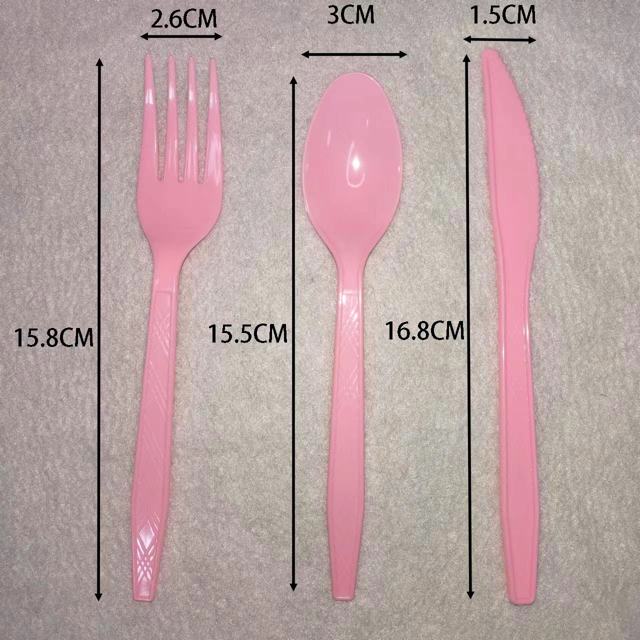 Birthday Gathering Party Spot Knife, Fork and Spoon Environmental Protection Tableware Three-Piece Set Knife, Fork and Spoon Disposable Package Set