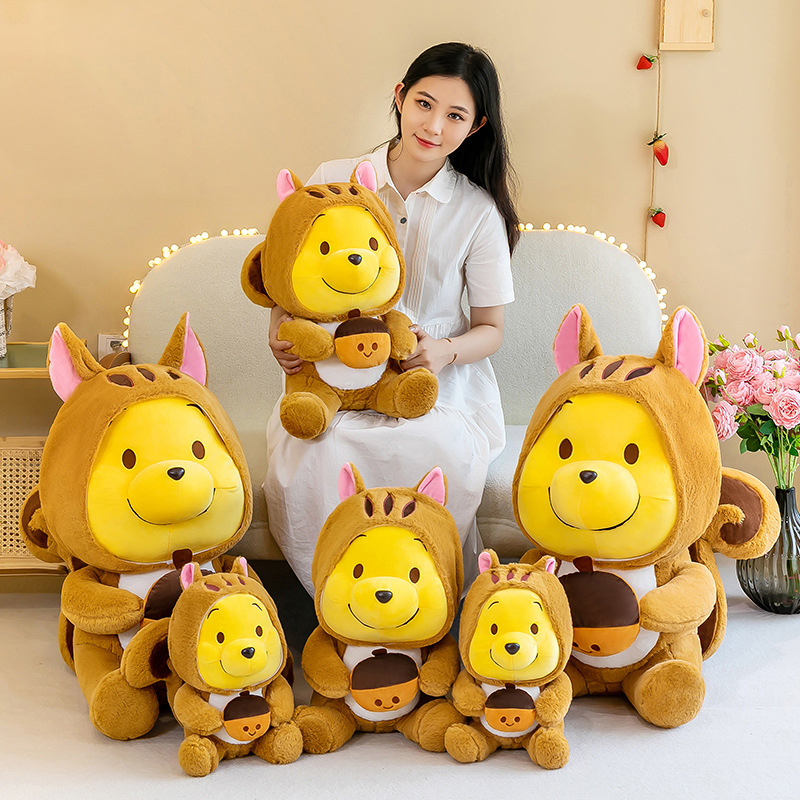 High-Profile Figure Plush Toy Doll Pooh Bear Pillow for Girl Pillow Cute Free Friends Birthday Present