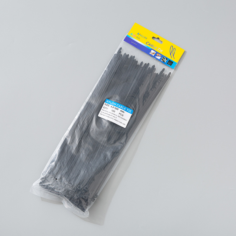 尼龙扎带nyloncabletie外贸扎带带卡头束线带塑料扎带100条包