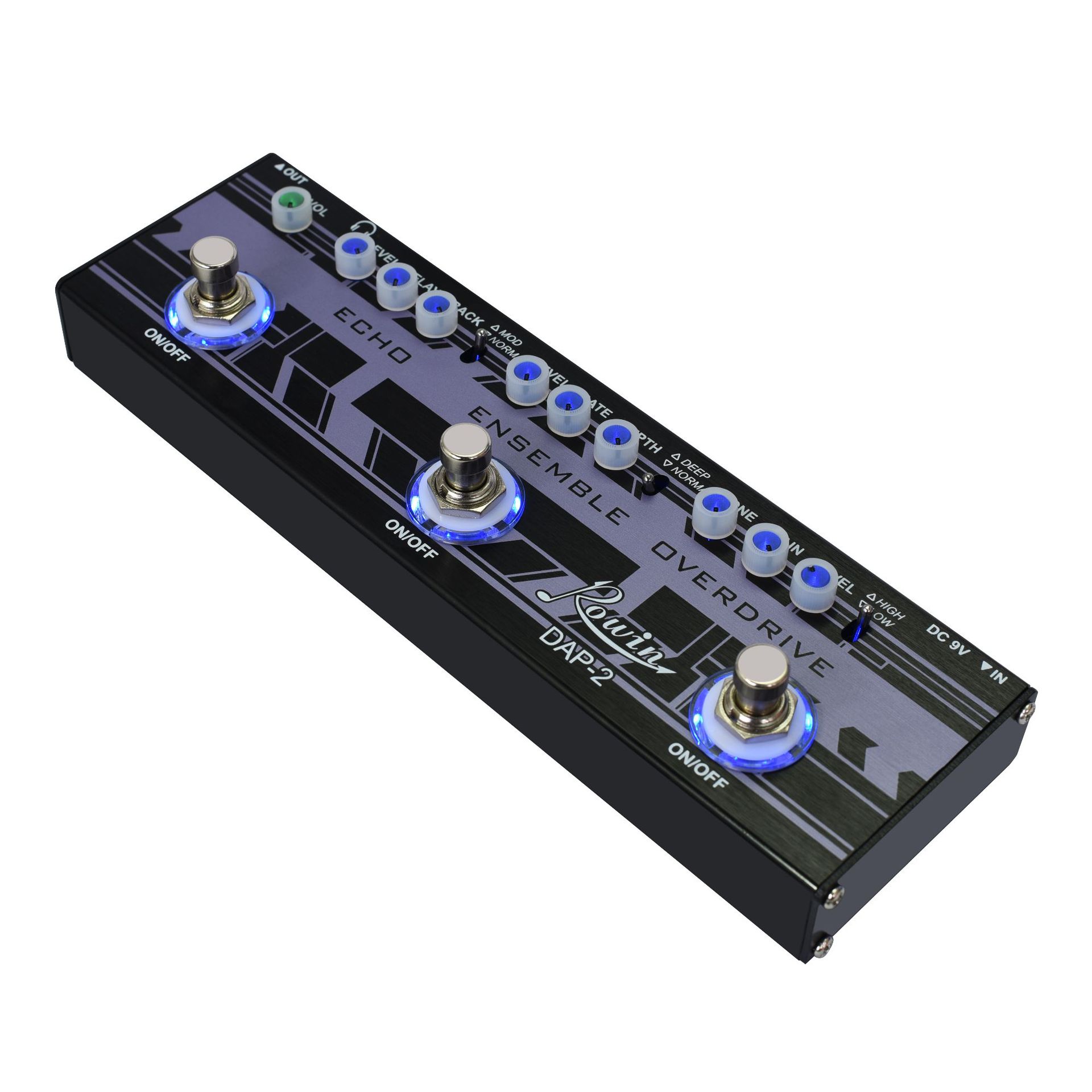 rowin电吉他综合效果器过载法兹失真延迟延时合唱颤音混响dap2