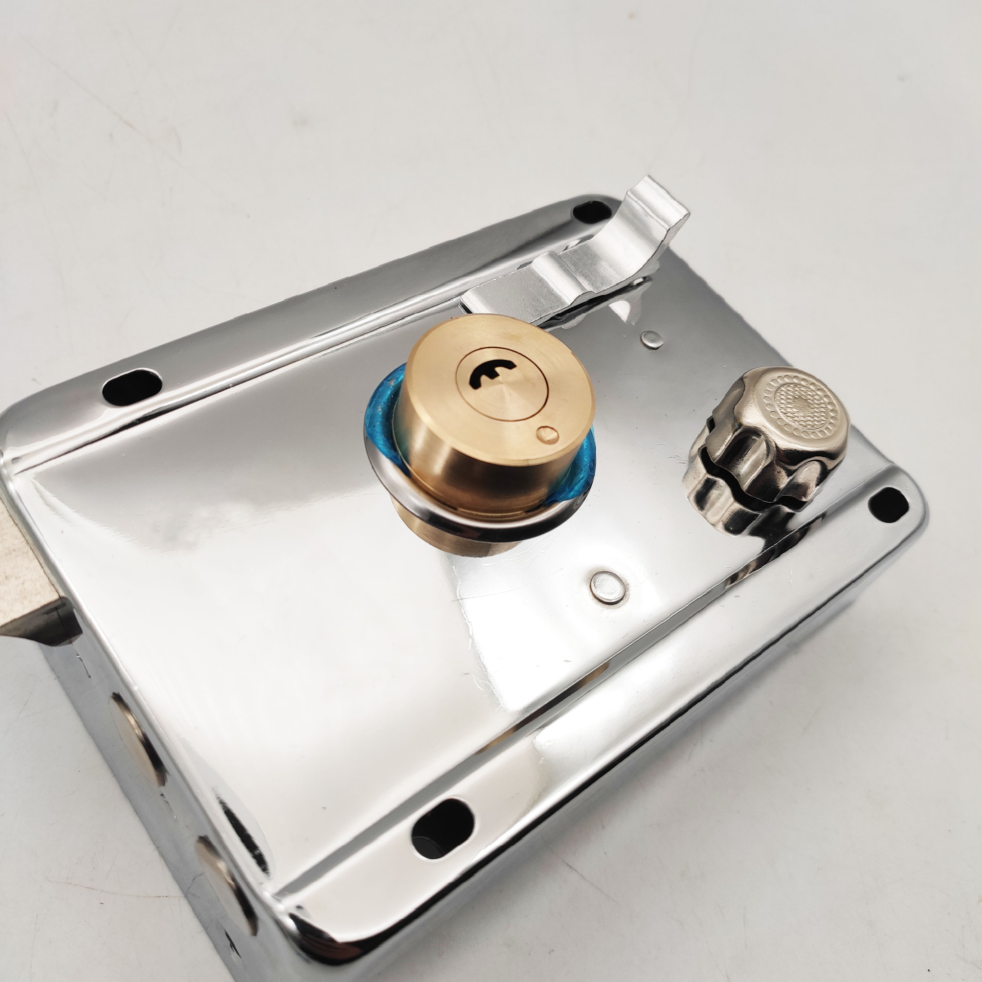 防盗门外装锁 全铜月牙匙防盗锁 外装门锁 车库锁