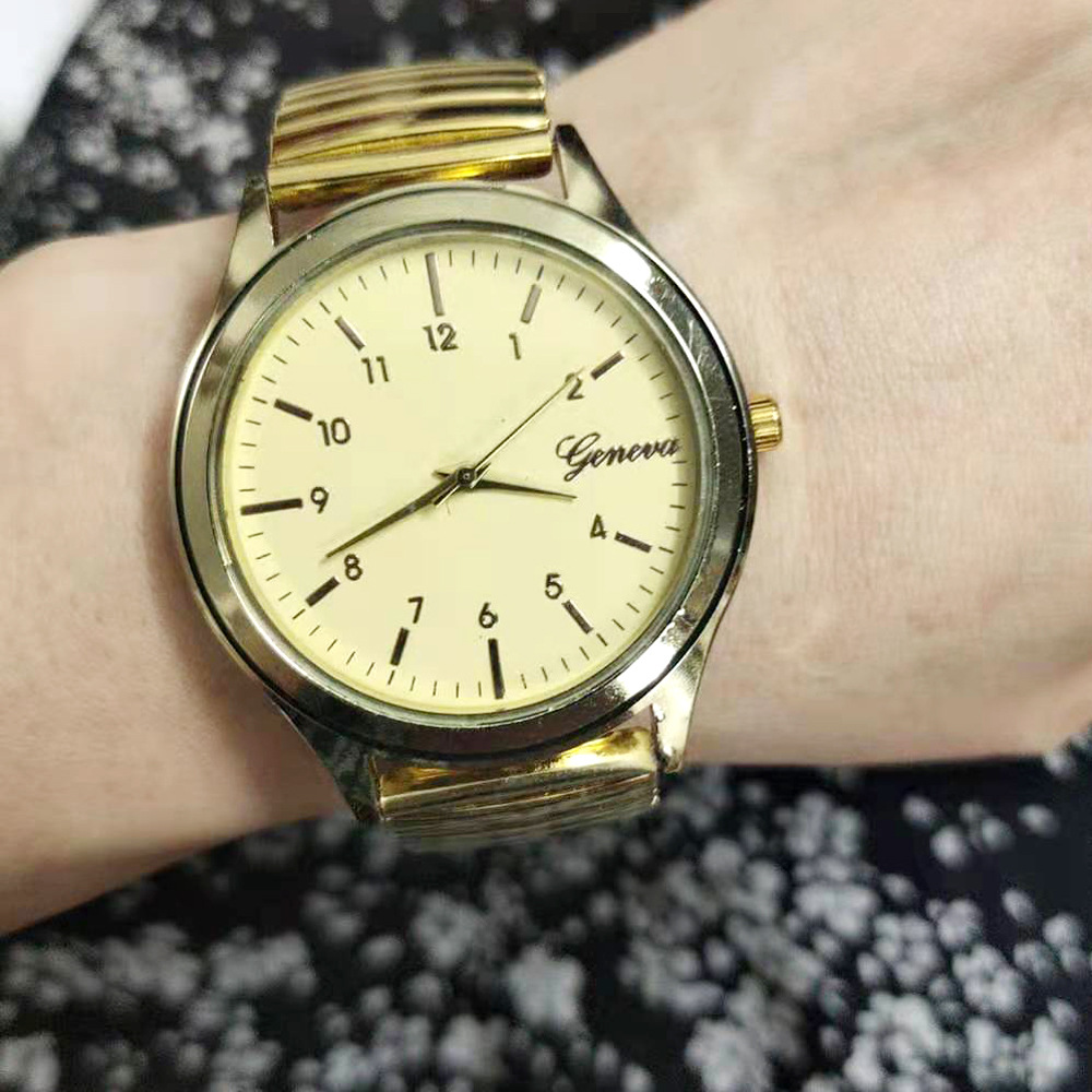 2021新款老年人松紧带手表韩版简约休闲时尚潮流便宜学生手表情侣