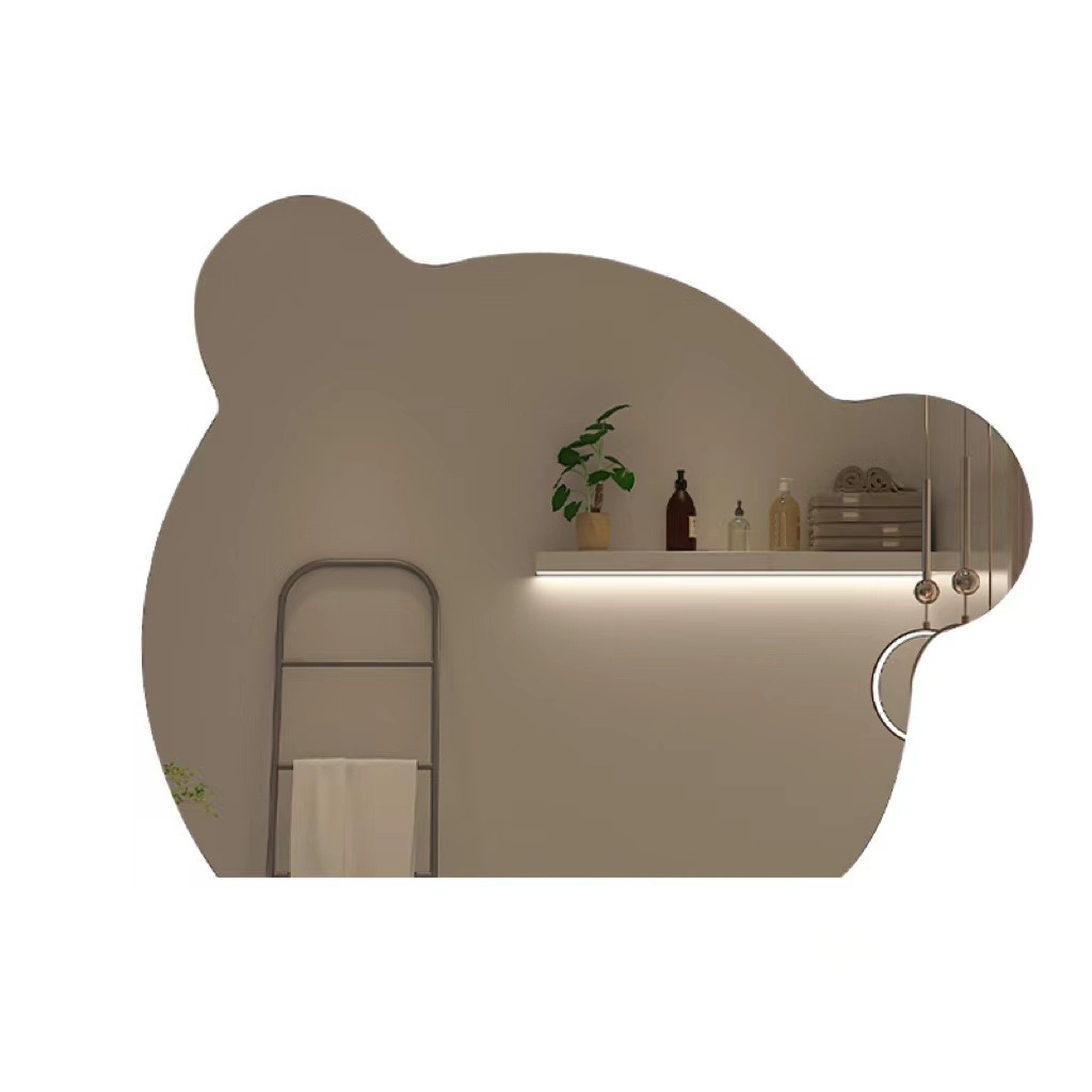 Trending Creative Bear Bathroom Bathroom Smart Mirror Touch Screen Led Dressing Table Cosmetic Mirror Wall Hanging