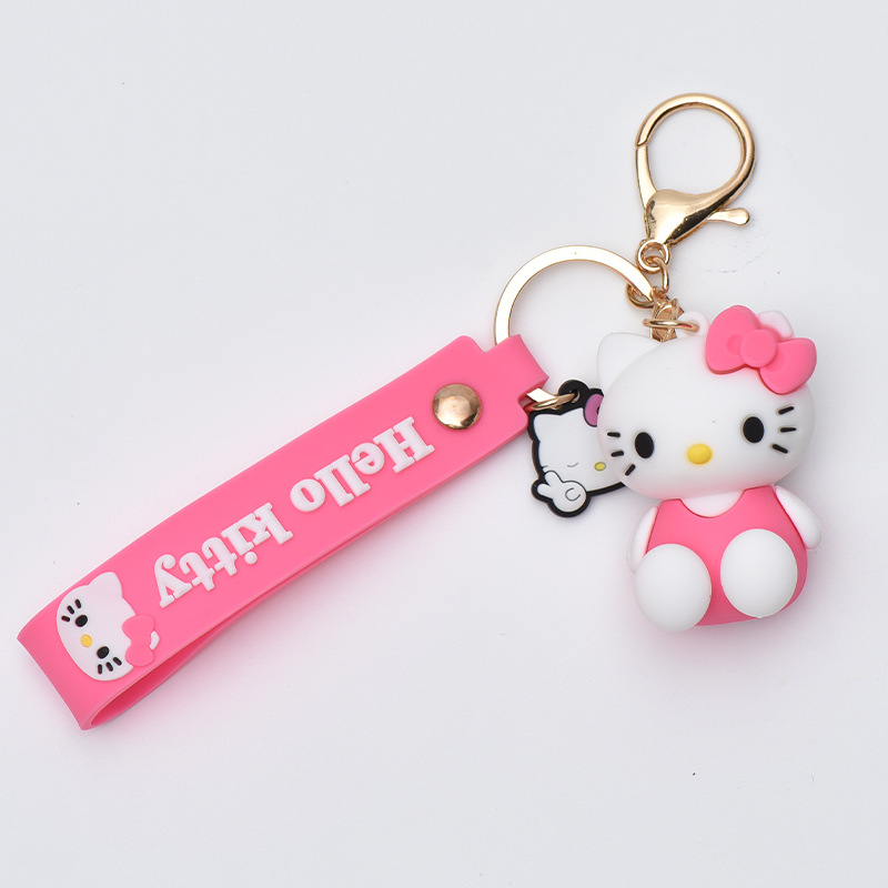 Cartoon Cat Keychain Pendant Doll Pvc Flexible Glue Lovely Bag Pendant Single Doll Car Key Ring Pendant