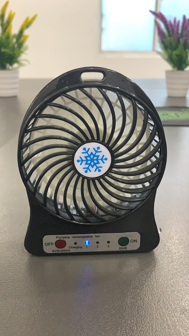Usb Desktop Fan Student Charging Portable Mini Fan Snowflake Fan Night Light Fan Handheld Outdoor
