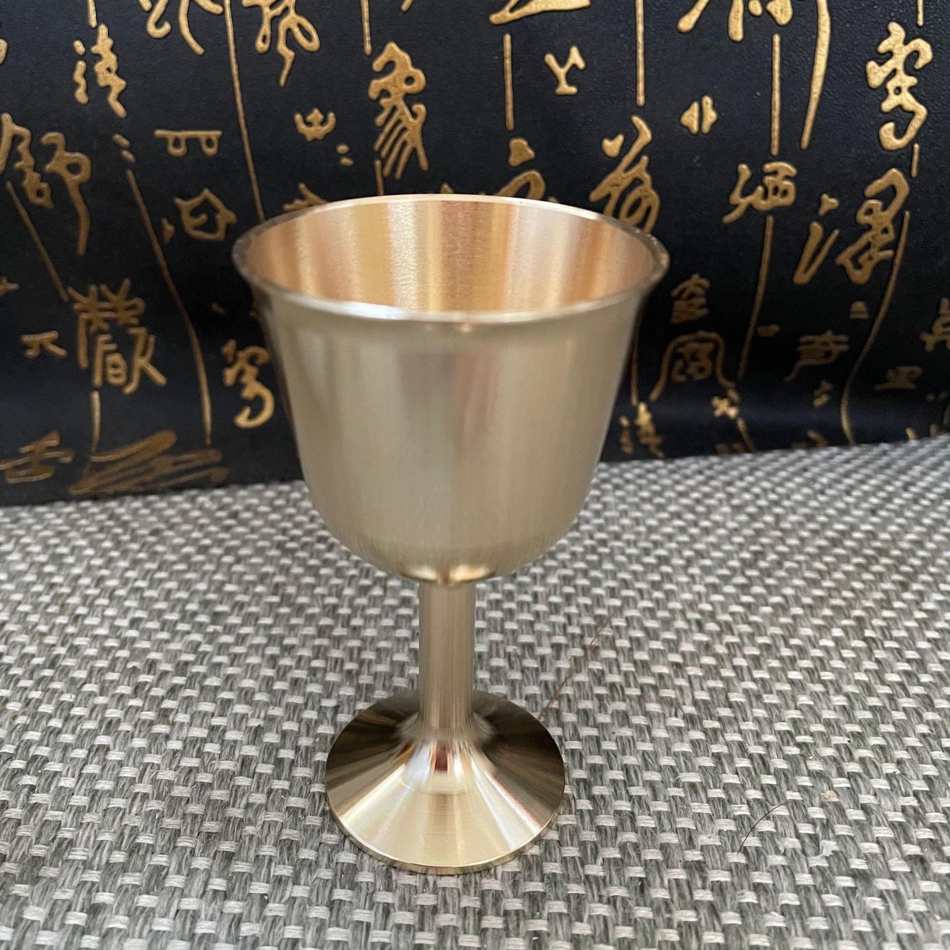 Factory Brass Wine Glass Worship Buddha Brass Water Cup Sacrifice Fine Copper Cup Holy Water Water Purification Cup Goblet