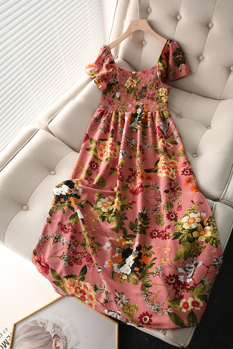 花朵包臀裙子图片