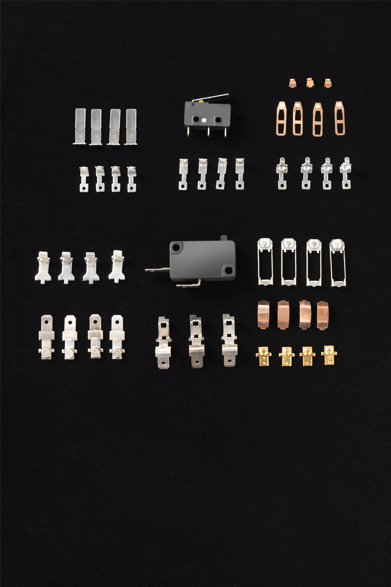 加工定制 微动开关弹片 精密五金冲压件 开关弹片银触点 导电片