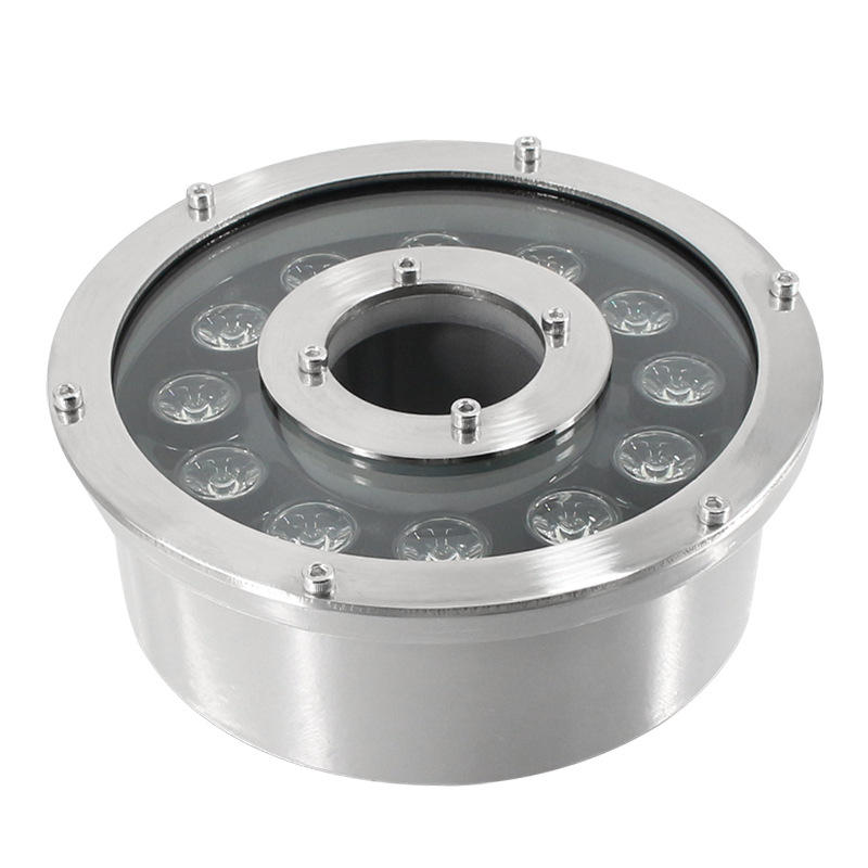 led水底灯鱼池泳池水池涌泉水景水下照明自变内外控rgb七彩喷泉灯