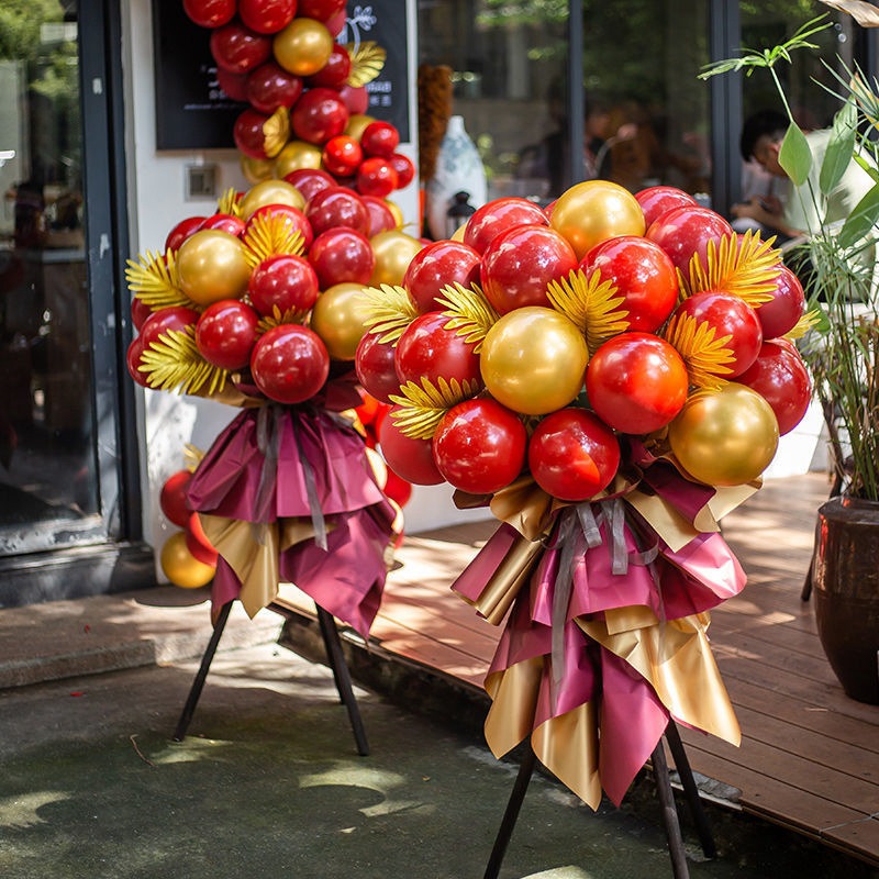 新款欧式开业气球花篮店铺门口装饰周年庆活动气氛室内外场景布置