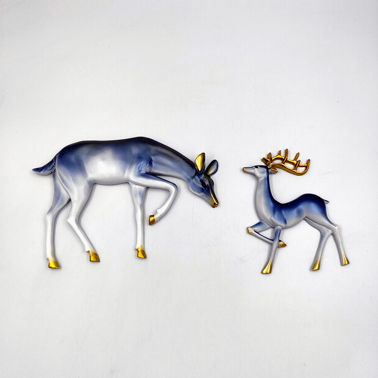 实物画配件树脂小鹿装饰画配件相框配件小兰鹿羽毛画配件工艺配件