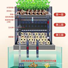 鱼缸鱼池沼泽过滤箱周转箱过滤箱过滤器水池水净化循环系统滴流盒