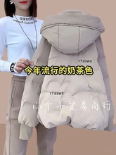 棉衣棉服女冬季2023新款爆款夹棉外套短款小个子加绒加厚保暖棉袄