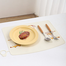开学季优惠促销硅胶学生餐垫易清洗可折叠带挂孔硅胶餐垫
