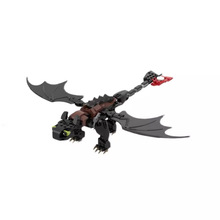 MOC拼装积木玩具兼容乐高影视闪电飞龙白龙黑龙组装模型蝙蝠动物