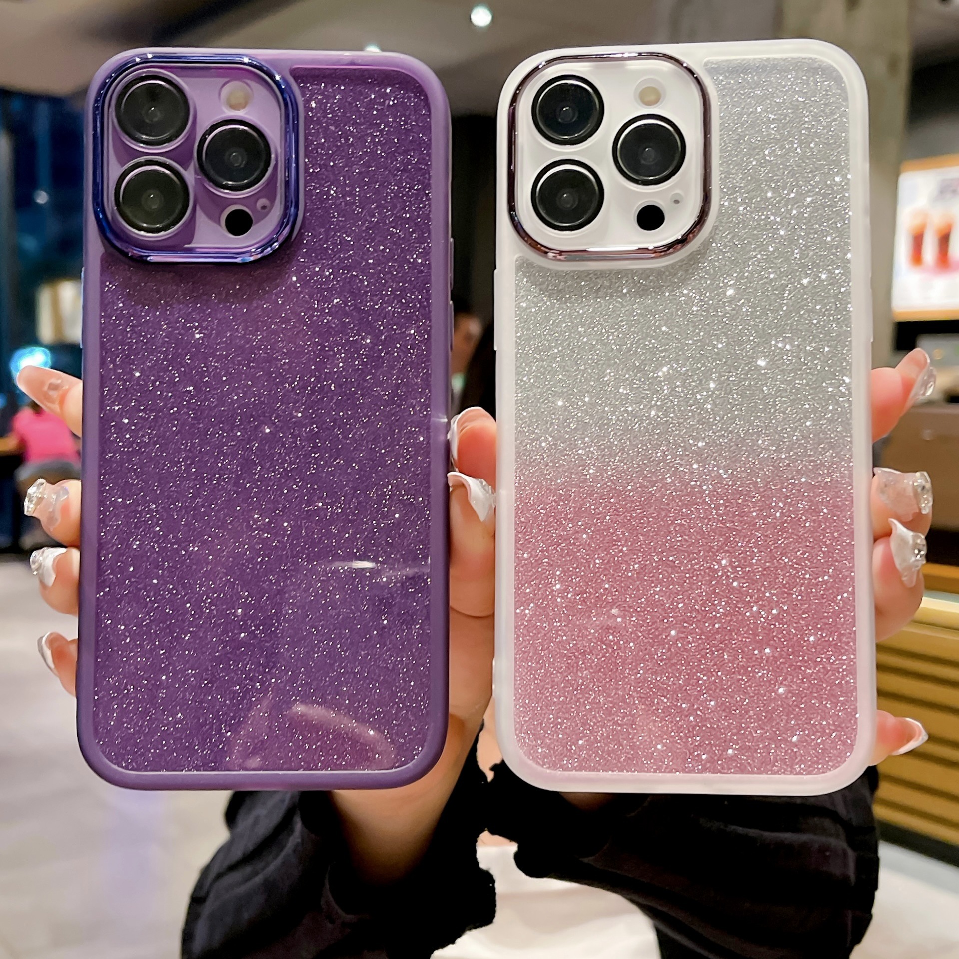 适用vivo s18手机壳v30pro镜头全包y100透明闪粉iqooneo8保护套