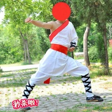 儿童小和尚武术服少林寺武僧练功服装少林功夫训练表演服练武服