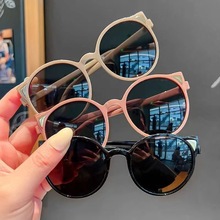 新款韩版时尚儿童太阳镜 可爱复古多色眼镜UV400防小女孩网红同款